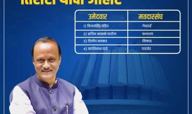 राष्ट्रवादी अजित पवार गटाची तिसरी यादी जाहीर..