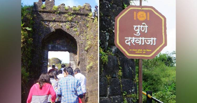 सिंहगडावर तोबा गर्दी 